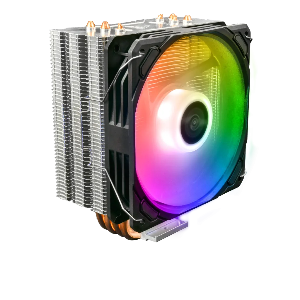 GAMDIAS BOREAS E1-410, ARGB, 120mm, CPU Kule Tipi Hava Soğutma, Doğrudan Temas Teknolojisine Sahip 4 adet Gelişmiş Bakır Isı Borusu (AMD AM4-AM5 ve INTEL Tüm işlemciler ile uyumlu)