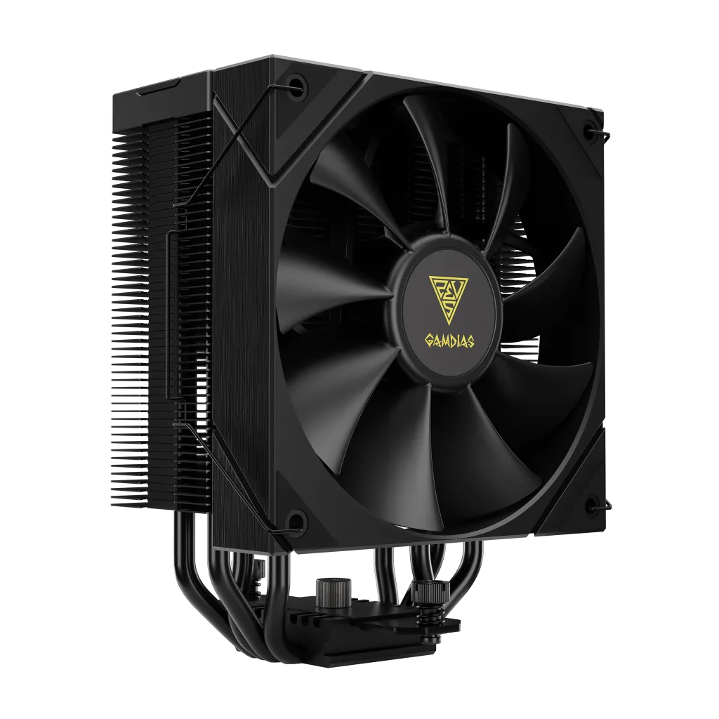 GAMDIAS BOREAS E2-410, Black Edition, 120mm, CPU Kule Tipi Hava Soğutma, Doğrudan Temas Teknolojisine Sahip 4 adet Gelişmiş Bakır Isı Borusu (AMD AM4-AM5 ve INTEL Tüm işlemciler ile uyumlu)