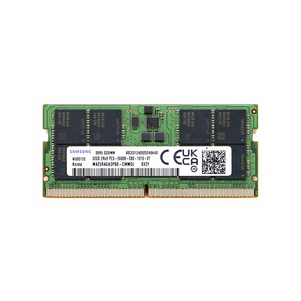 Samsung SAMSO5600/32, 32GB, DDR5, 5600MHz, CL46, 1.1V Notebook Ram (M425R4GA3BB0-CWW0L)