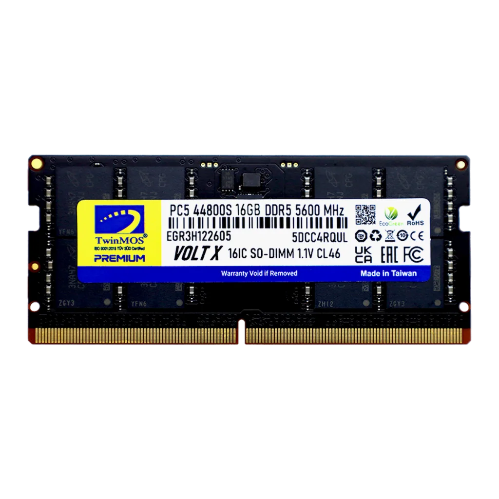 TwinMOS TMD516GB5600S46, 16GB, DDR5, 5600MHz, CL46, 1.1V Notebook Ram