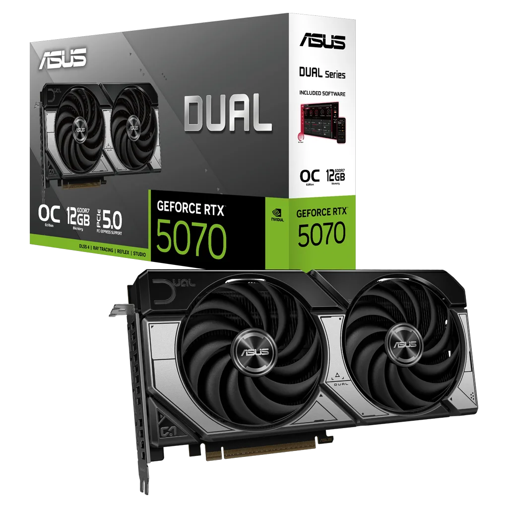 ASUS DUAL RTX5070-O12G, 12Gb, 192Bit, GDDR7, 1xHDMI, 3xDP GAMING Ekran Kartı