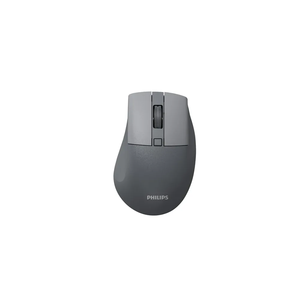 PHILIPS SPK7528G, SESSİZ, Gri, USB Nano 2,4Gh ve Bluetooth Kablosuz, 1600dpi, Optic, 3 Tuşlu, Ergonamik, Sessiz Click, Mouse