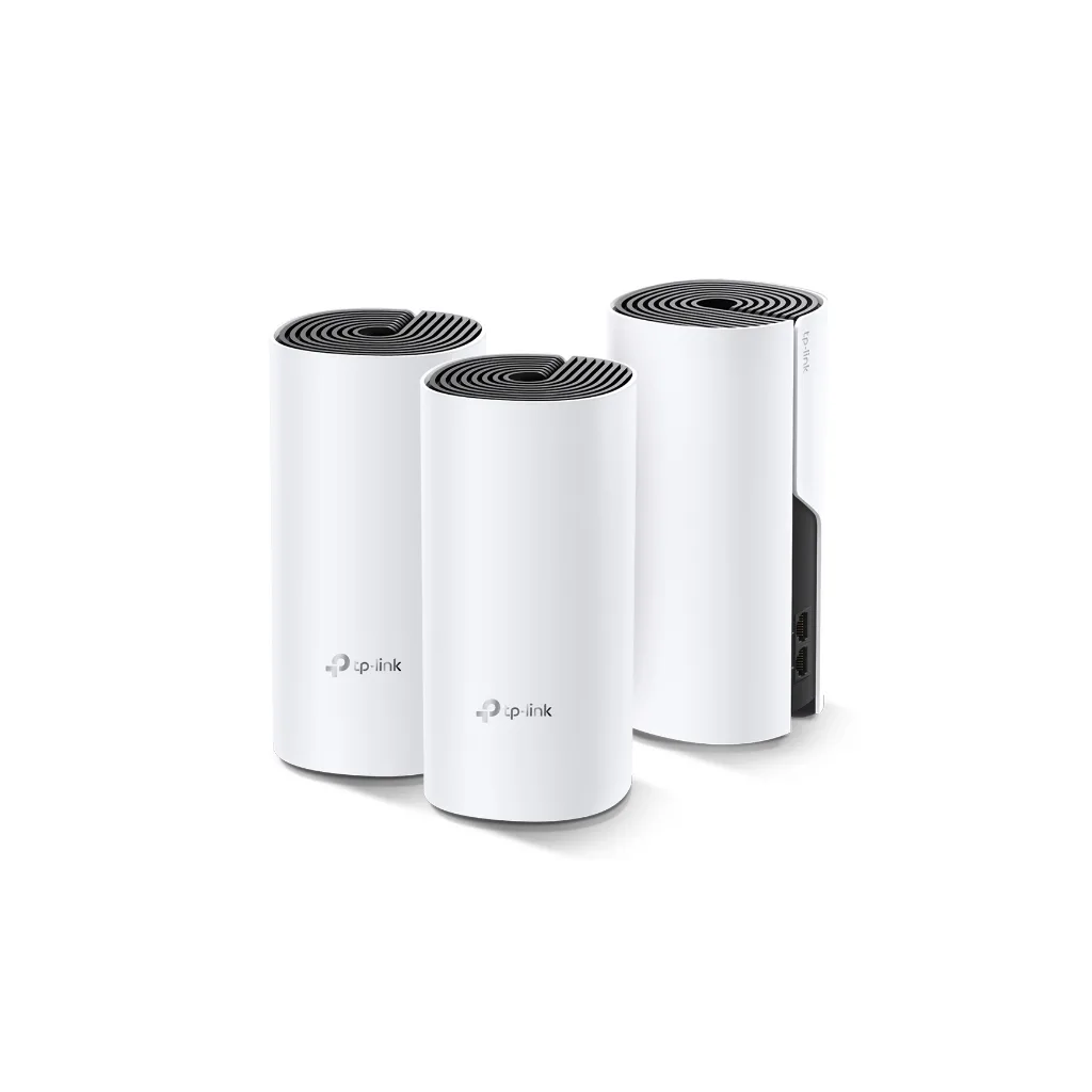 TP-LINK DECO-E4, AC1200, Üçlü Mesh, 1200Mbps, Dual Band, 2Port Megabit Lan, 370m2 Çekim Alanı, Router, Geniş Alan İnternet Ağı Sağlayıcısı