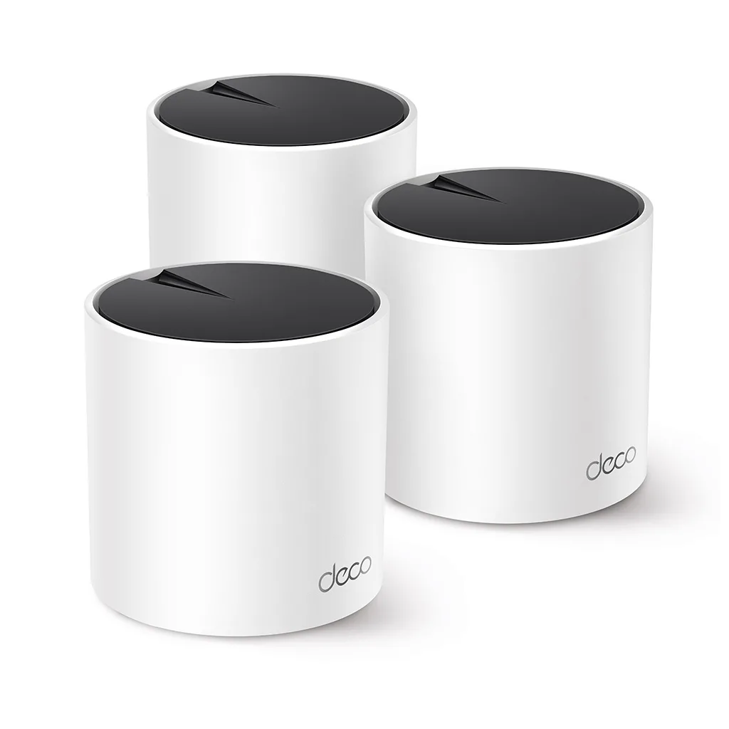 TP-LINK DECO-X55, AX3000, Üçlü Mesh, 3000Mbps, Dual Band, WiFi6, 3Port Gigabit Lan, 600m2 Çekim Alanı, Router, Geniş Alan İnternet Ağı Sağlayıcısı