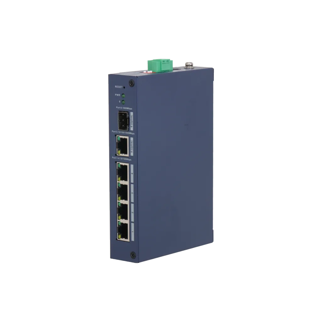 DAHUA CHS4106-4ET, 4 Port, Megabit, 1 Port Gigabit Uplink, 1 Port Gigabit SFP, Cloud Yönetilebilir, Switch