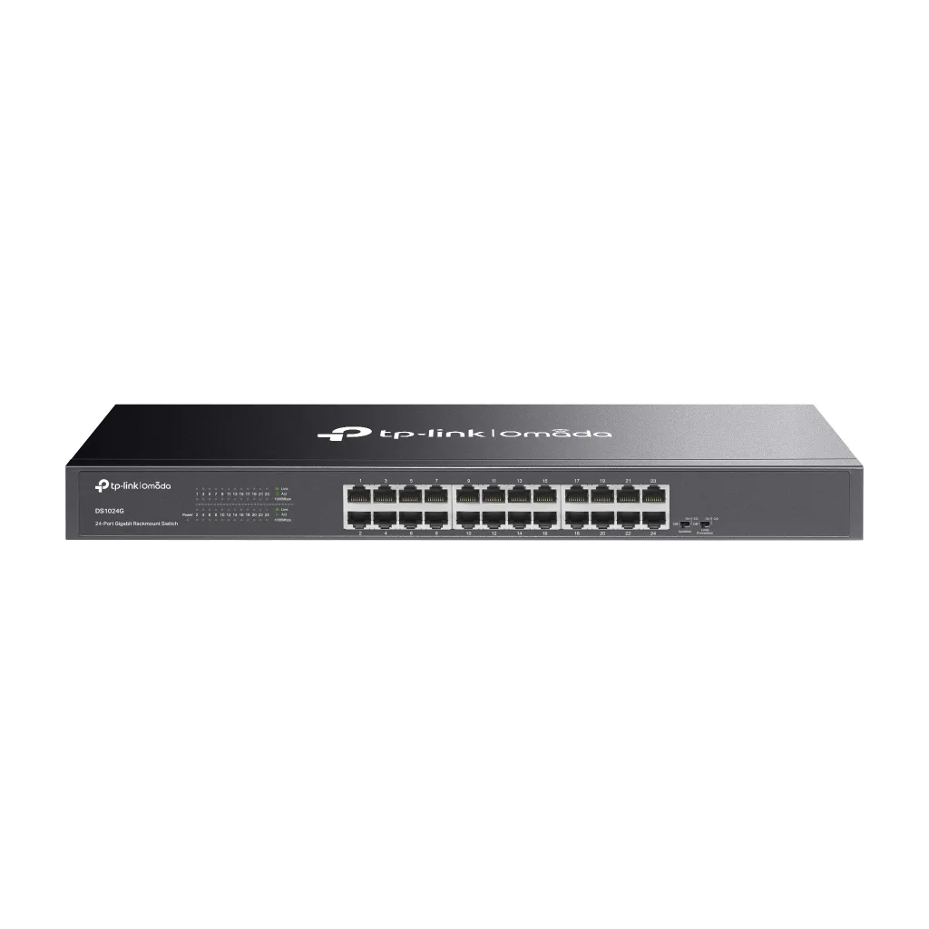 OMADA DS1024G, 24 Port Gigabit, Yönetilemez, Rackmount Metal Kasa Switch