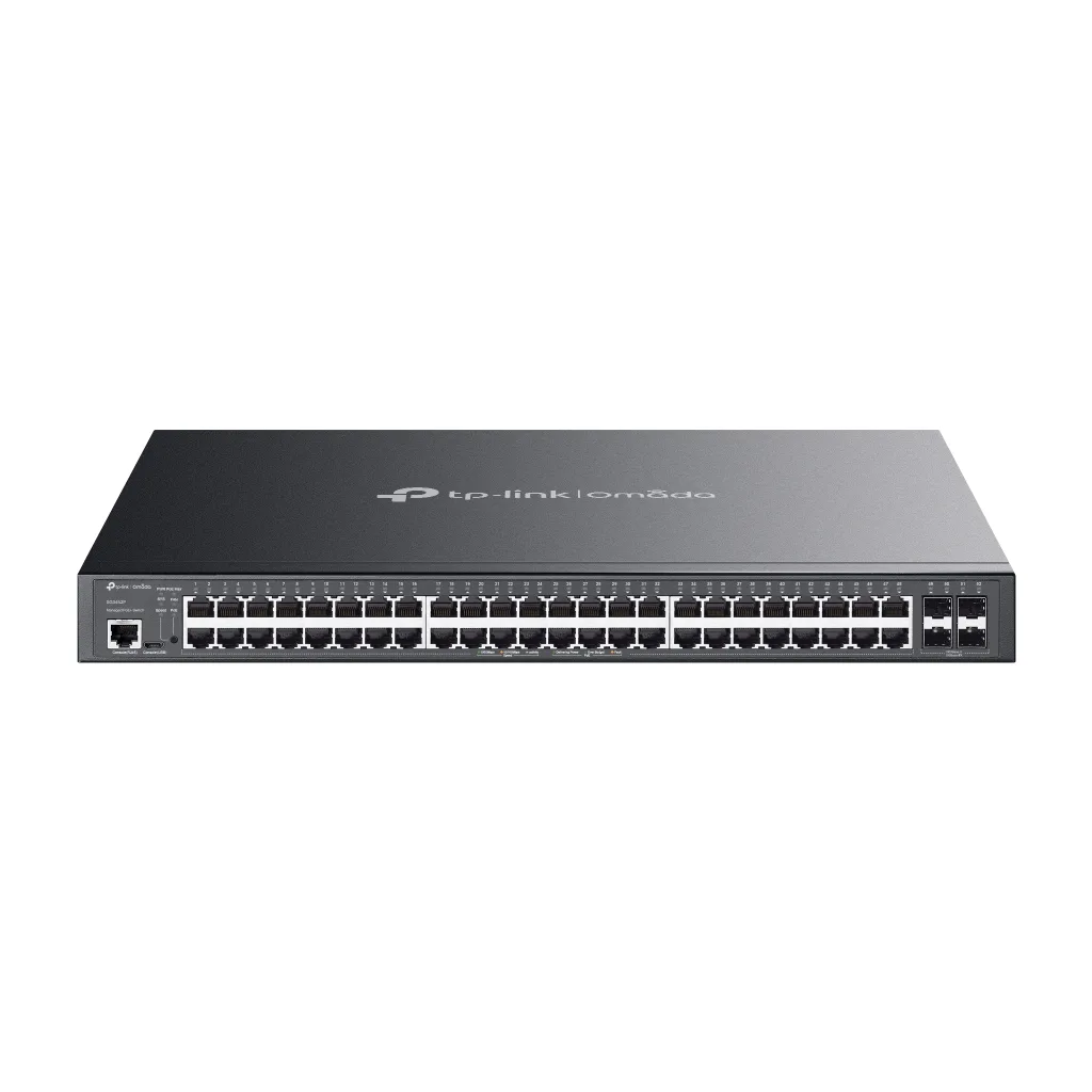 OMADA SG3452P, 48 Port Gigabit, 48 Port Gigabit PoE+, 384W, 4 Port SFP, L2+ Yönetilebilir, Rackmount Metal Kasa Switch