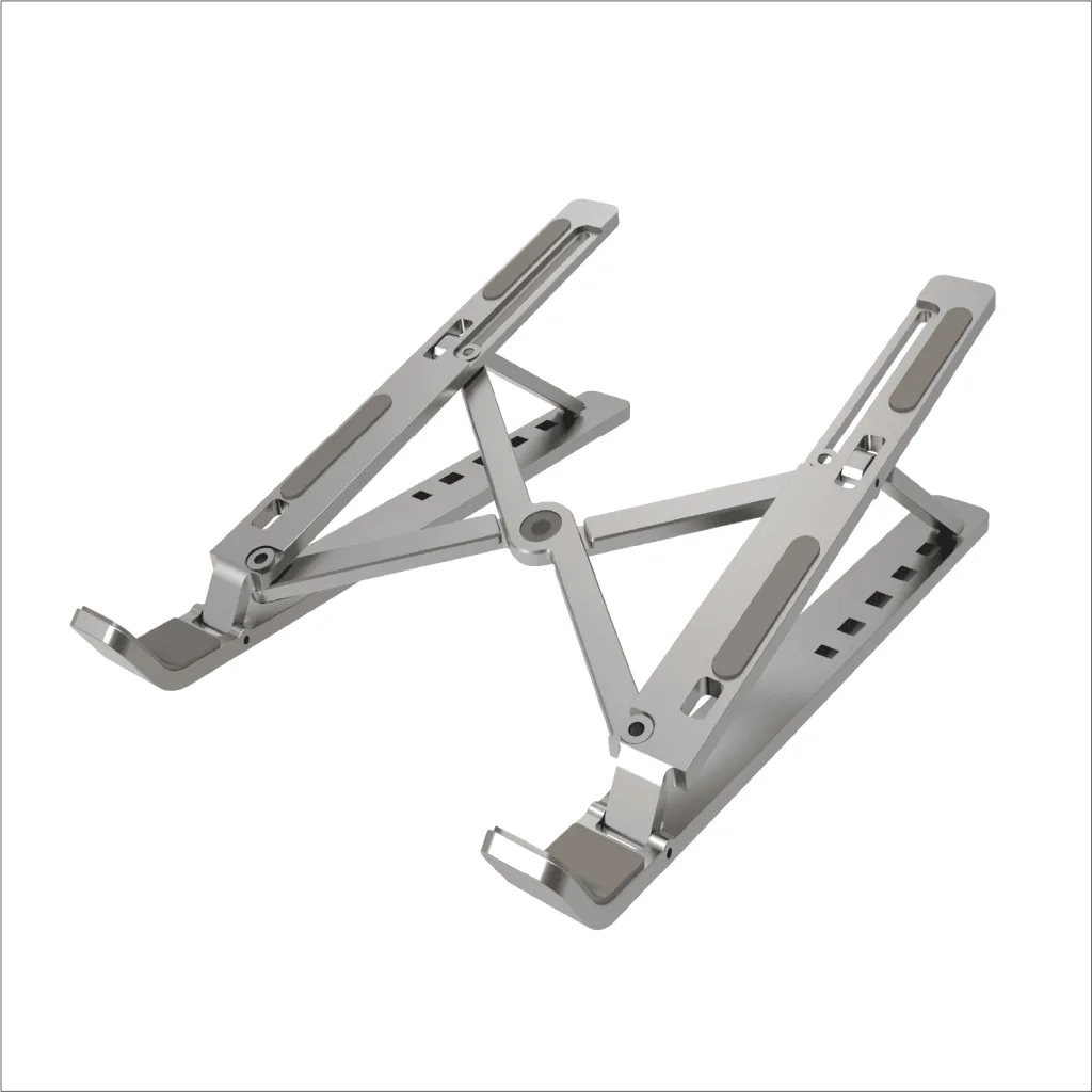 FENY EKD-NT20, 10"-18" Taşınabilir, Katlanır, Notebook Standı, 7 Kademeli Ayarlanabilir Yükseklik, Alüminyum (Gümüş)