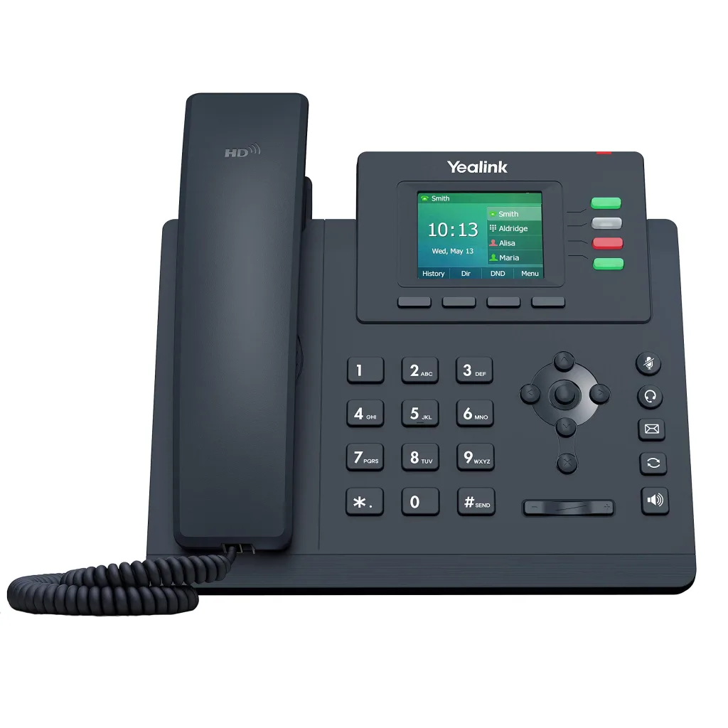 YEALINK SIP-T33G, Masaüstü, Kablolu IP TELEFON, Siyah, 2.4" Renkli Ekran, 2xGigaBit Ethernet Portu, PoE Destekli