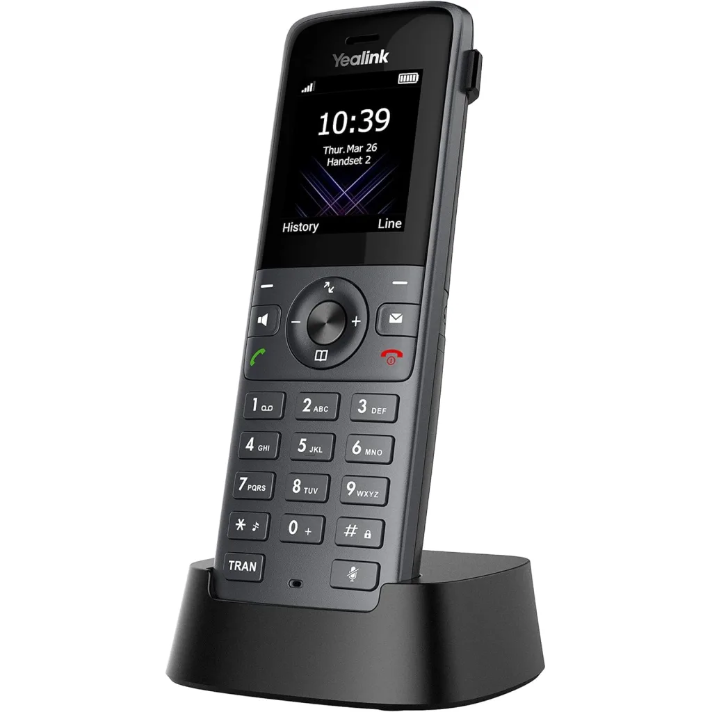 YEALINK W78H, Dect, Kablosuz IP TELEFON, Siyah, 2.4" Renkli Ekran, 30 Saat Konuşma, 400 Saat Bekleme, Bluetooth kablosuz kulaklık desteği