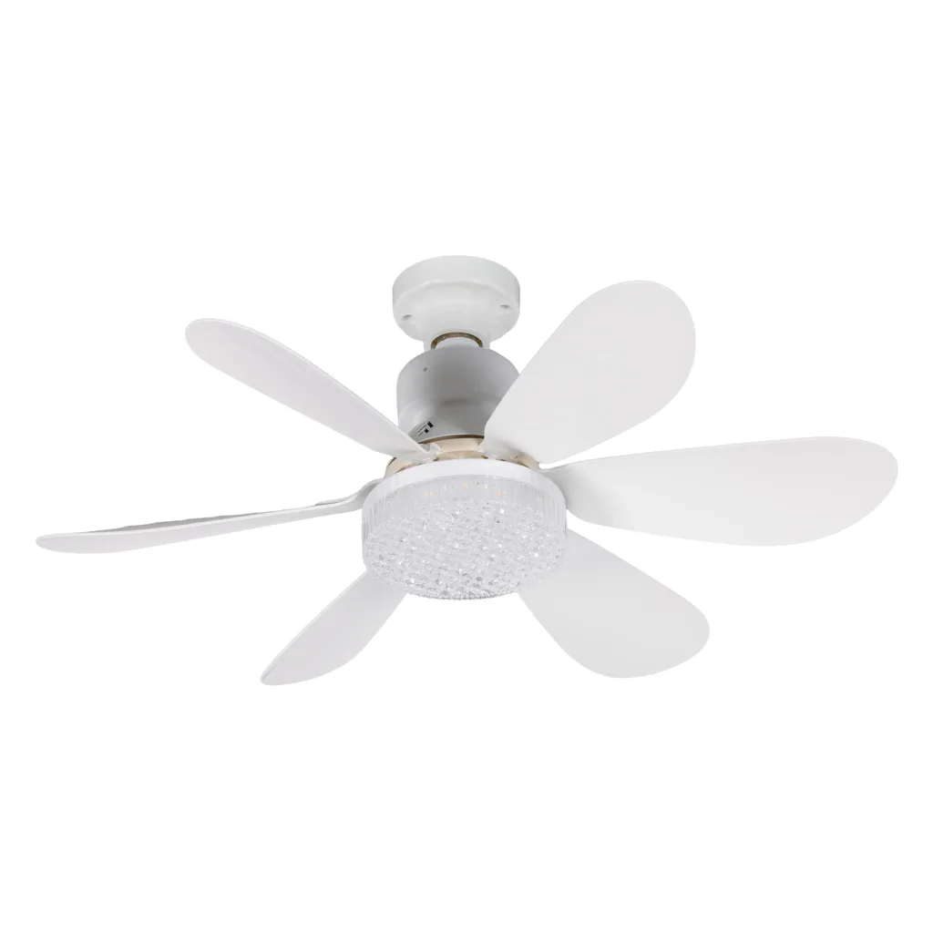 FENY FN-F82, ZEFİRA Crystal, BEYAZ, 3 Kademeli Hız, 30W, 52cm Pervane Çapı, 3 Renk Işık, Ultra Sessiz, Tavan Vantilatörü