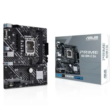 ASUS PRIME H610M-E D4-CSM, 2xDDR4, 2x M.2, D-SUB, HDMI, DP, 12-13.14.Nesil, LGA1700 Soket, Anakart