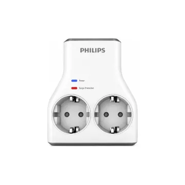 PHILIPS CHP7022W/62, 2li, Akım Korumalı Priz, 1140 Joules, (Beyaz)