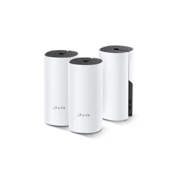 TP-LINK DECO-E4, AC1200, Üçlü Mesh, 1200Mbps, Dual Band, 2Port Megabit Lan, 370m2 Çekim Alanı, Router, Geniş Alan İnternet Ağı Sağlayıcısı