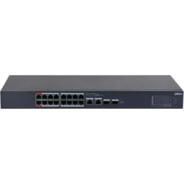 DAHUA CS4218-16ET-240, 16Port, Megabit, PoE 240W, 2 Port SFP Gigabit Combo, Cloud Yönetilebilir, Switch