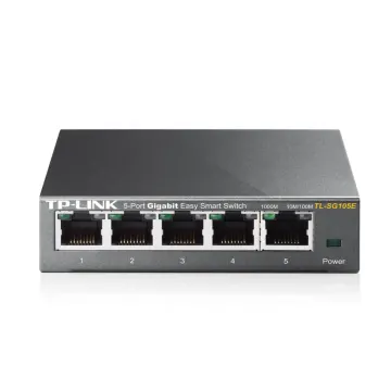 TP-LINK TL-SG105E, 5 Port, GigaBit, Easy Smart, Yönetilebilir, Metal Kasa, Masaüstü Switch