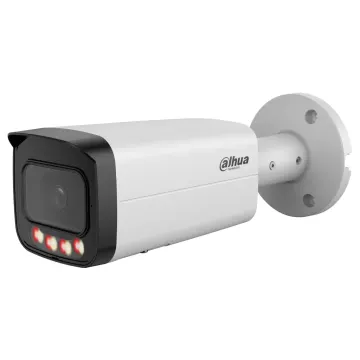 DAHUA IPC-HFW21249T-AS-IL 12Mpix, 3,6mm Lens,SD Kart, Smart Dual Light, H265+, 30Mt Gece Görüşü, IP67, Dahili Mikrofon, PoE Bullet IP Kamera (Beyaz)