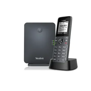 YEALINK W71P, W71H Dect Telefon ile W70B Baz İstasyonu, Kablosuz IP TELEFON, Siyah, 1.8" Siyah Beyaz Ekran, 30 Saat Konuşma, 340 Saat Bekleme