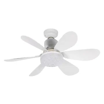 FENY FN-F82, ZEFİRA Crystal, BEYAZ, 3 Kademeli Hız, 30W, 52cm Pervane Çapı, 3 Renk Işık, Ultra Sessiz, Tavan Vantilatörü, Kumandalı, Vantilatör
