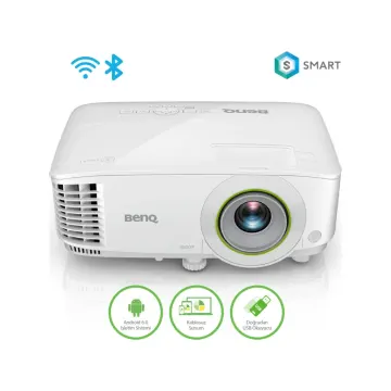 BENQ EW600, 3600 ANSI, 1280x800 WXGA, 1xHDMI, VGA, USB Okuyucu, DLP, Kablosuz Wireless, 15.000 Saat Lamba Ömrü, Android, SMART, Projeksiyon