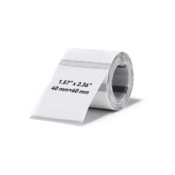 NIIMBOT T40 Etiket 40mm x 60mm 125 adet Şeffaf (B1,B21S,B3S)