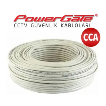 PowerGate CELL 130mt, 2+1 (2x0,22+0,25) CCA %40 Bakır Alışımlı, CCTV Güvenlik Kablosu