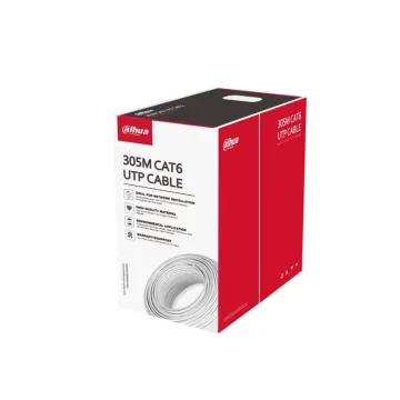 DAHUA DH-PFM923I-6UN-C, CAT6 305m, 24AWG 0.53mm, UTP, %100 Bakır, LSZH Halogen Free Kablo, Beyaz Renk