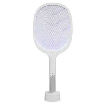ASONIC AS-A25, Beyaz-Gri, 3000V, Raket Tipi, UV Mor Işıklı, 1200mAh, Bataryalı, Şarj Edilebilir, Sinek Öldürücü
