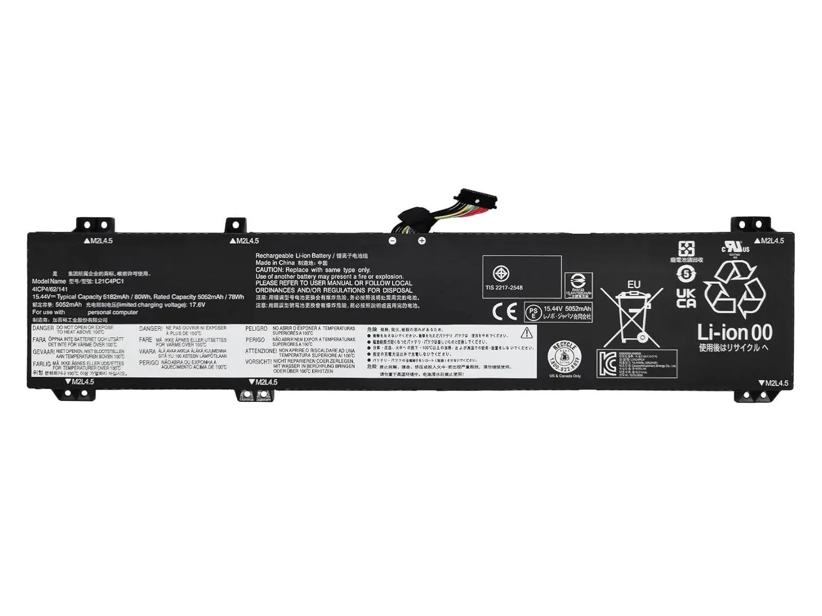 RETRO Lenovo Legion 5 Pro-16ARH7, L21C4PC1 Notebook Bataryası