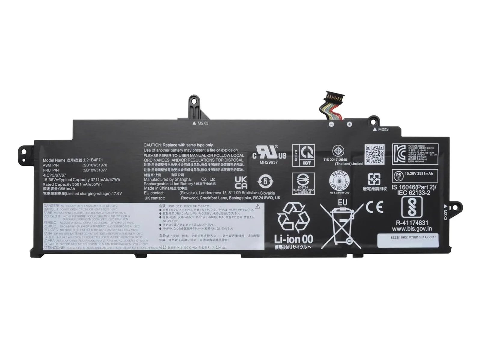 RETRO Lenovo ThinkPad T14s Gen3, L21B4P71 Notebook Bataryası
