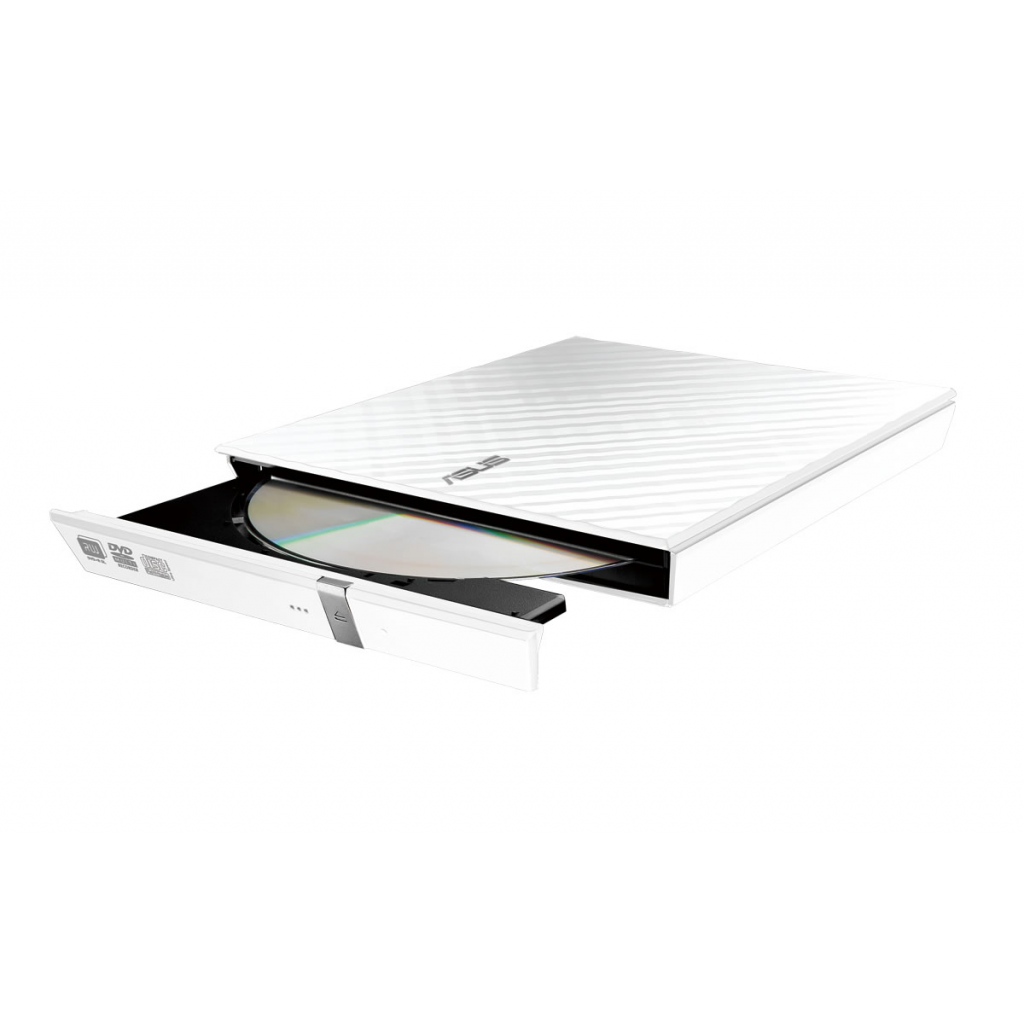 ASUS SDRW-08D2S-U Lite, Usb 2.0, External, Beyaz, Slim, Optik Okuyucu/Yazıcı