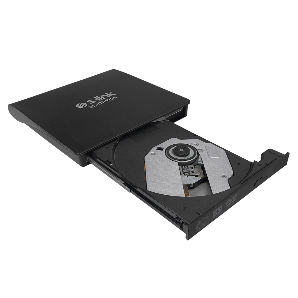S-LINK SL-DRW06, USB 3.0, External, Siyah, Slim, CD-R/DVD-R/RW Optik Okuyucu/Yazıcı.