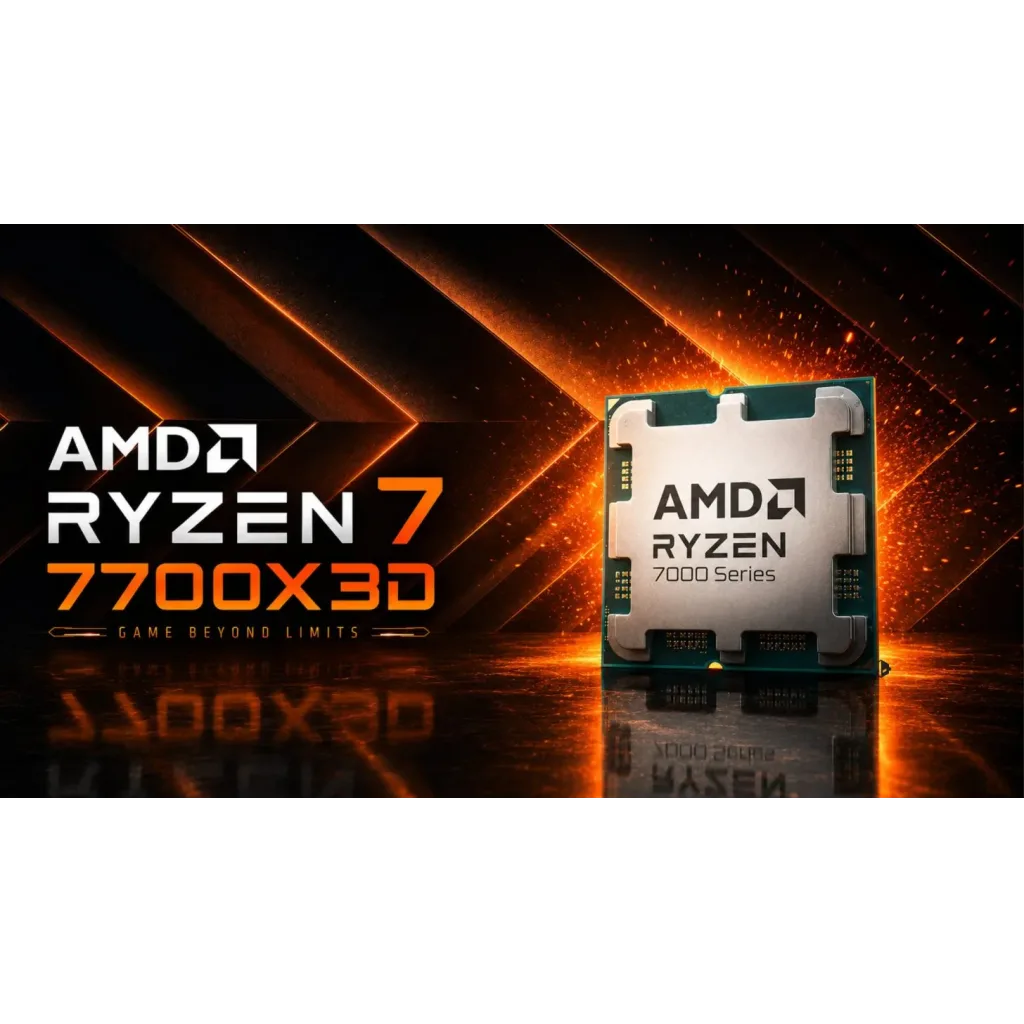AMD RYZEN 7 7700X3D 8 Core, 4,00-4.50GHz, 104Mb Cache, 120W, AM5 Soket, TRAY, (Dahili Grafik VAR, Fan YOK) TÜRKİYE Disti