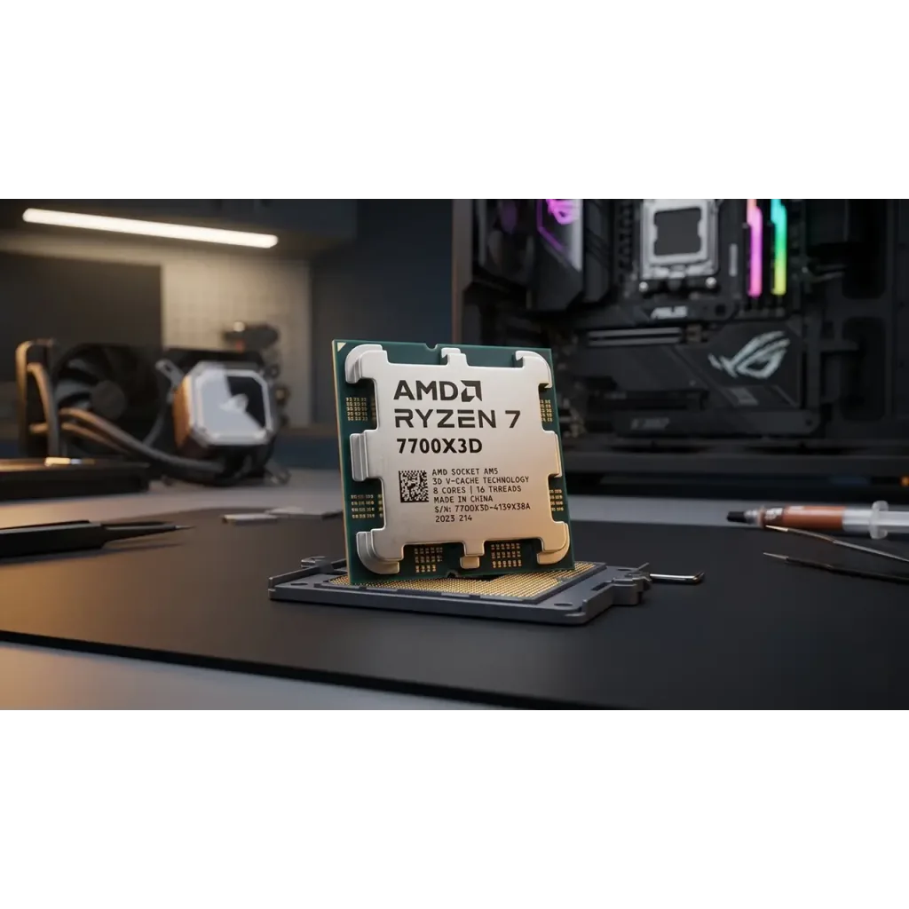AMD RYZEN 7 7700X3D 8 Core, 4,00-4.50GHz, 104Mb Cache, 120W, AM5 Soket, TRAY, (Dahili Grafik VAR, Fan YOK) TÜRKİYE Disti