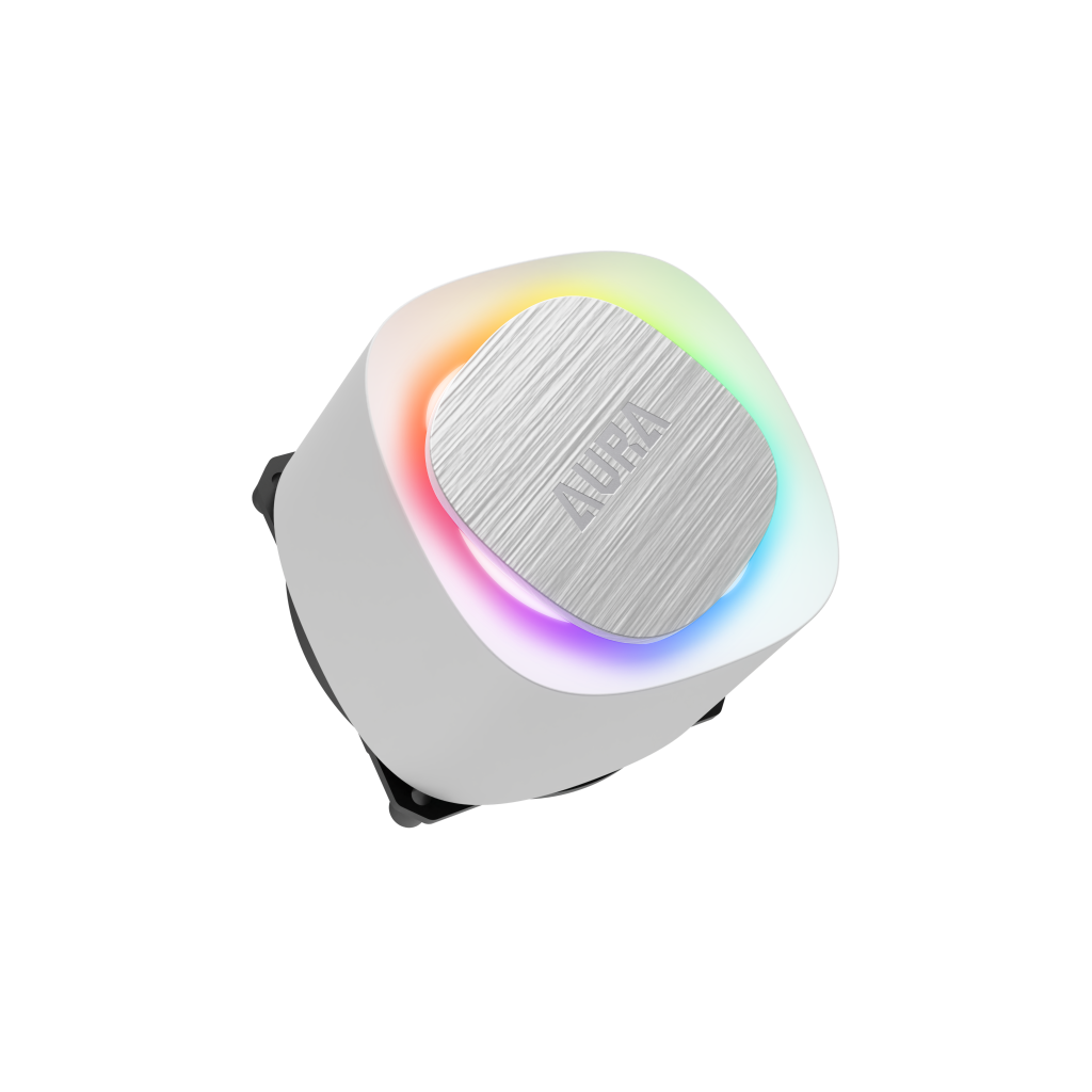 GAMDIAS AURA GL120 V2 WH, White Edition, 120mm, RGB, 1 Fanlı, CPU Sıvı Soğutma
