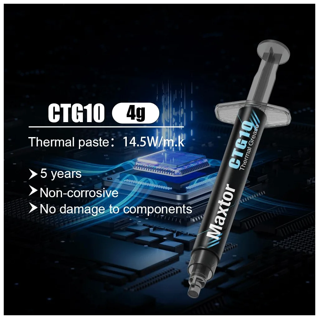 MAXTOR CTG10, 4Gram, Yüksek Performanslı, Termal Macun, Termal İletkenlik: 14.5W/mK