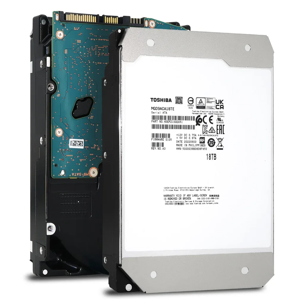 TOSHIBA ENTERPRISE, MG09ACA18TE, 3.5", 18TB, 512Mb 7200 Rpm, 7/24 Güvenlik, Data Center, Nas, Server, HDD (Türkiye Distr