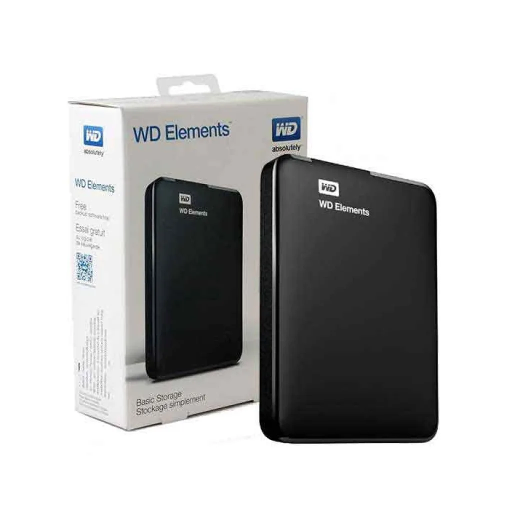 WD WDBU6Y0020BBK-WESN, Elements, 2TB, 2.5", USB3.0, Taşınabilir, Harici HDD, Siyah (Türkiye Distribütörü Garantili)