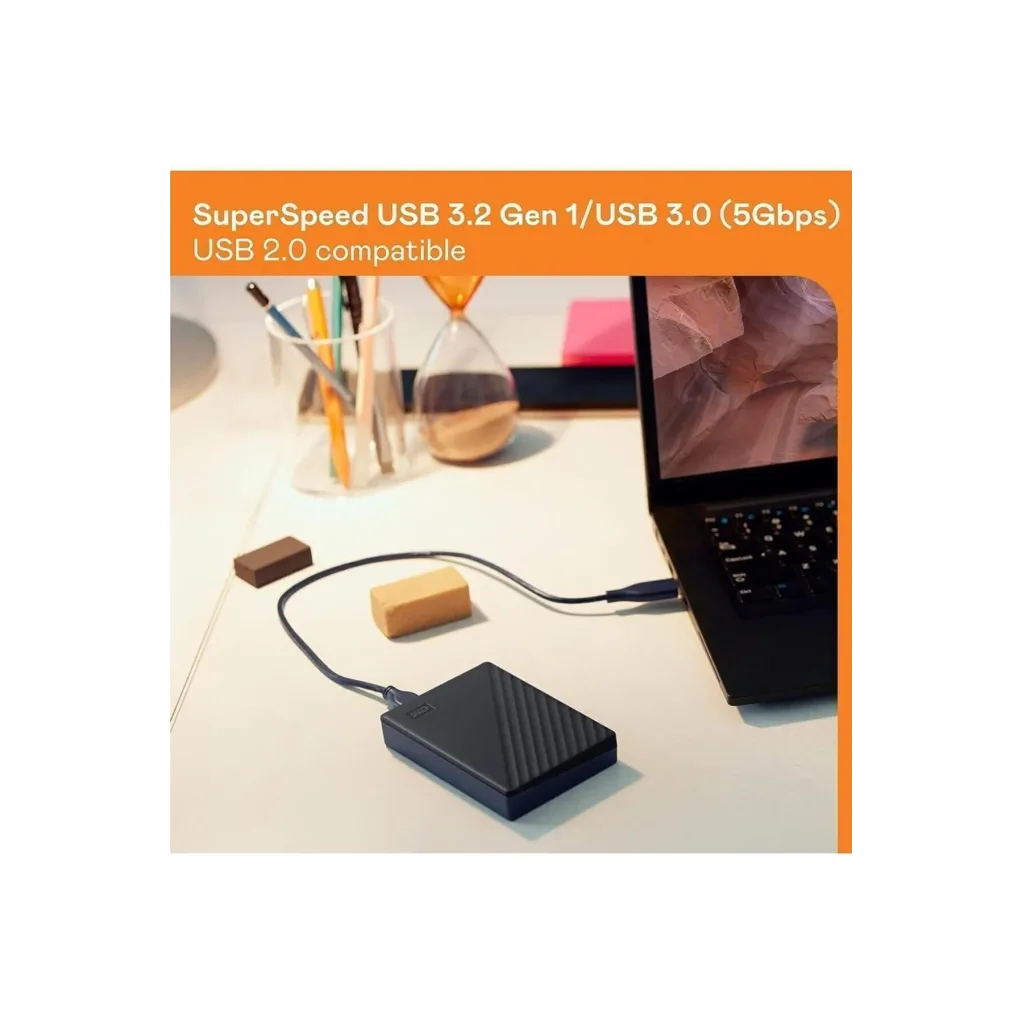 WD WDBPKJ0050BBK-WESN MyPassport 5TB, 2,5" USB3.2, Taşınabilir, Harici HDD Siyah, (Türkiye Distribütörü Garantili)