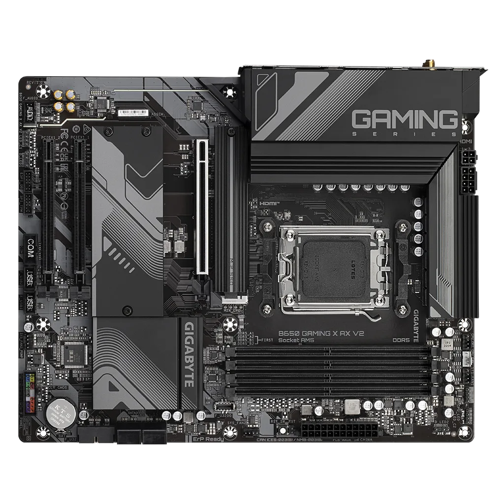 GIGABYTE B650 GAMING X AX V2, 4xDDR5, 3xM.2, DP, HDMI, Type-C, Wi-Fi 6E, Bluetooth v5.3, AM5 Soket GAMING Anakart