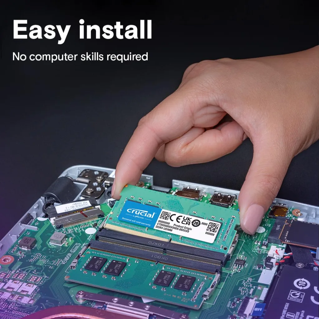 CRUCIAL CT8G4SFRA32A, 8Gb, 3200Mhz, DDR4, CL22, 1.2V, SODIMM, Notebook RAM (By Micron)