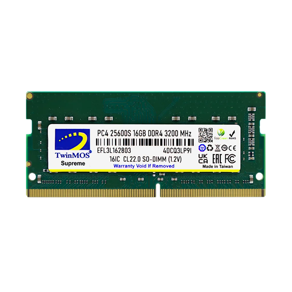 TwinMOS MDD416GB3200N, 16GB, DDR4, 3200MHz, 1.2V Notebook Ram