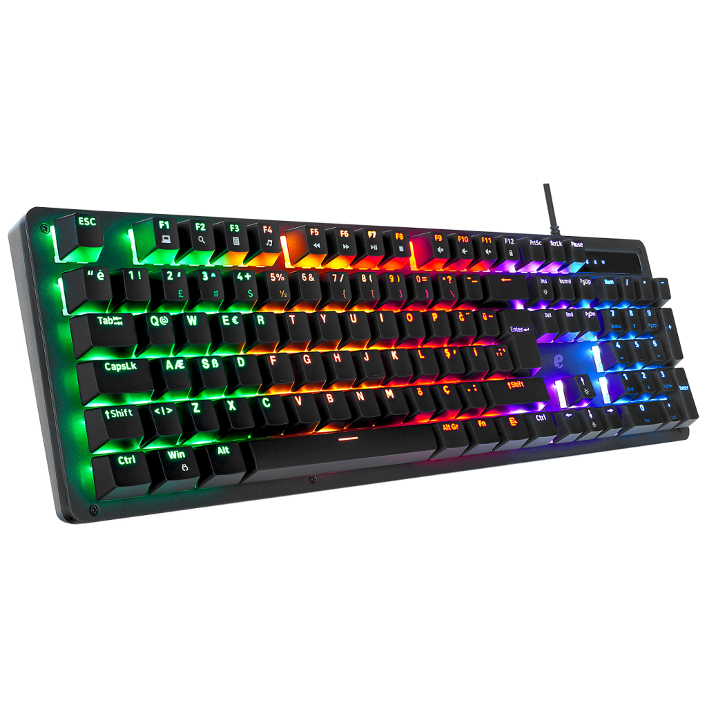 ACER eMachines, EAK104, Siyah, USB Kablolu, RGB Backlight, RED Mekanik Switch, Türkçe Q, 104 Tuşlu, Gaming Klavye