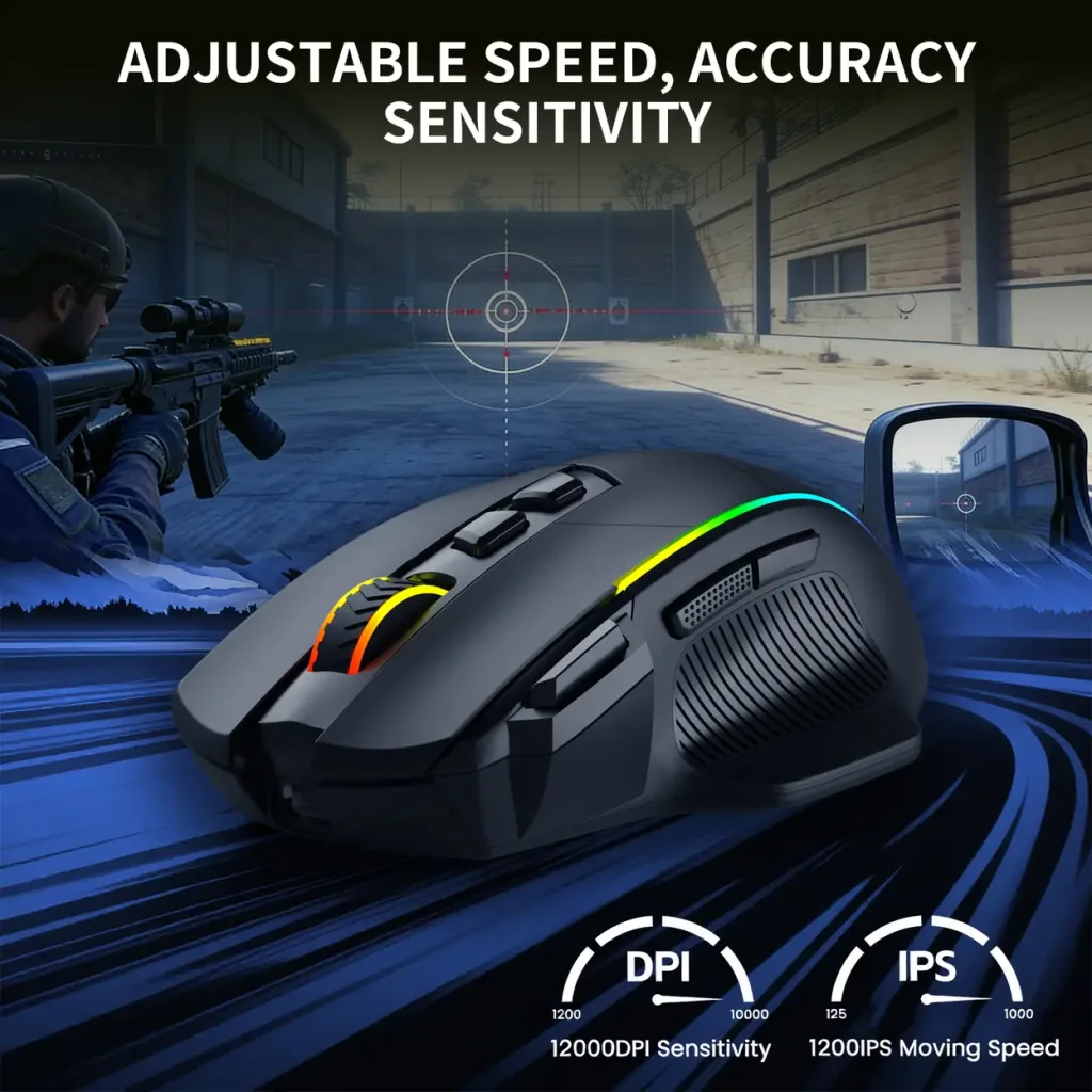 T-DAGGER TM330, Roadmaster Wireless, Programlanabilir RGB Backlight, 8 Buton, USB Kablolu, WiFi 2.4Ghz, Bluetooth, 16.00