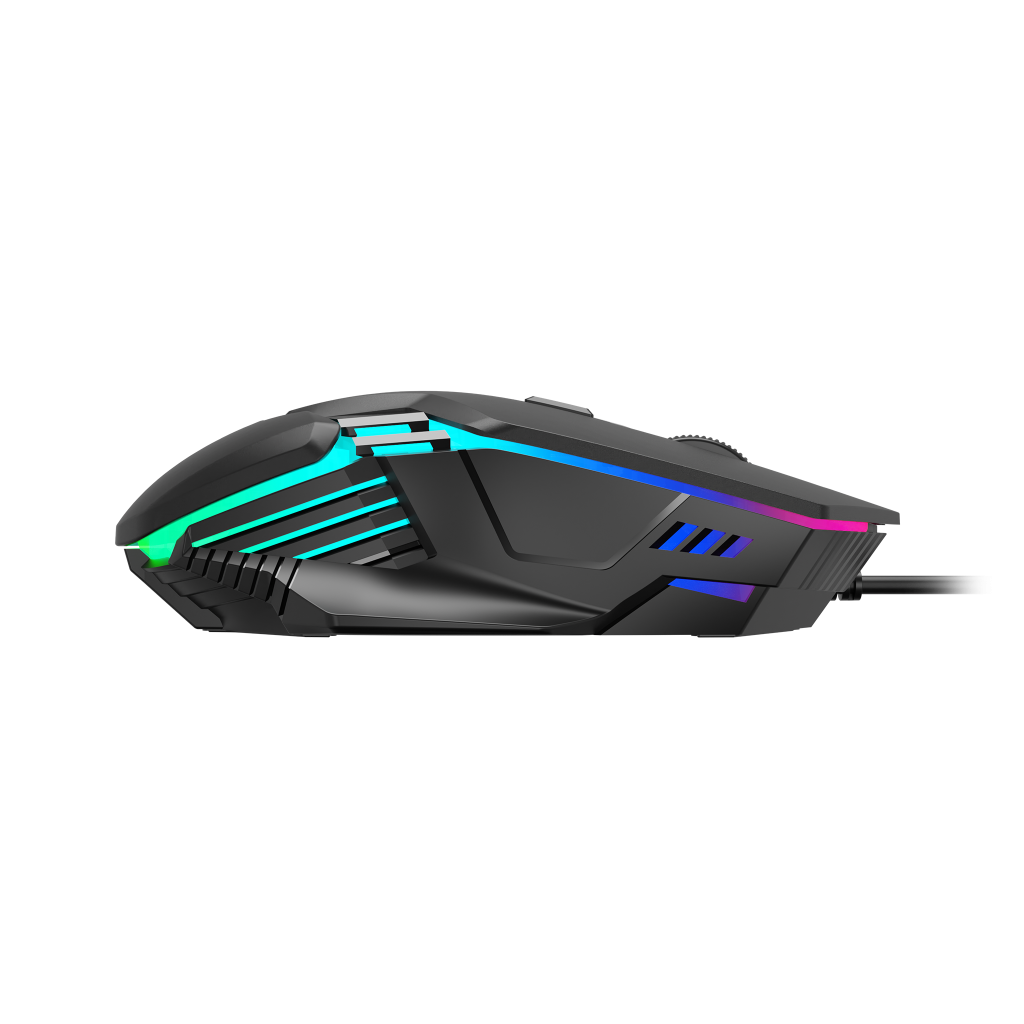 GAMDIAS AURA GS4, Çok Renkli Aydınlatma, USB Kablolu, 6 Programlanabilir Buton, Gaming Mouse, 3.600 DPI, Siyah