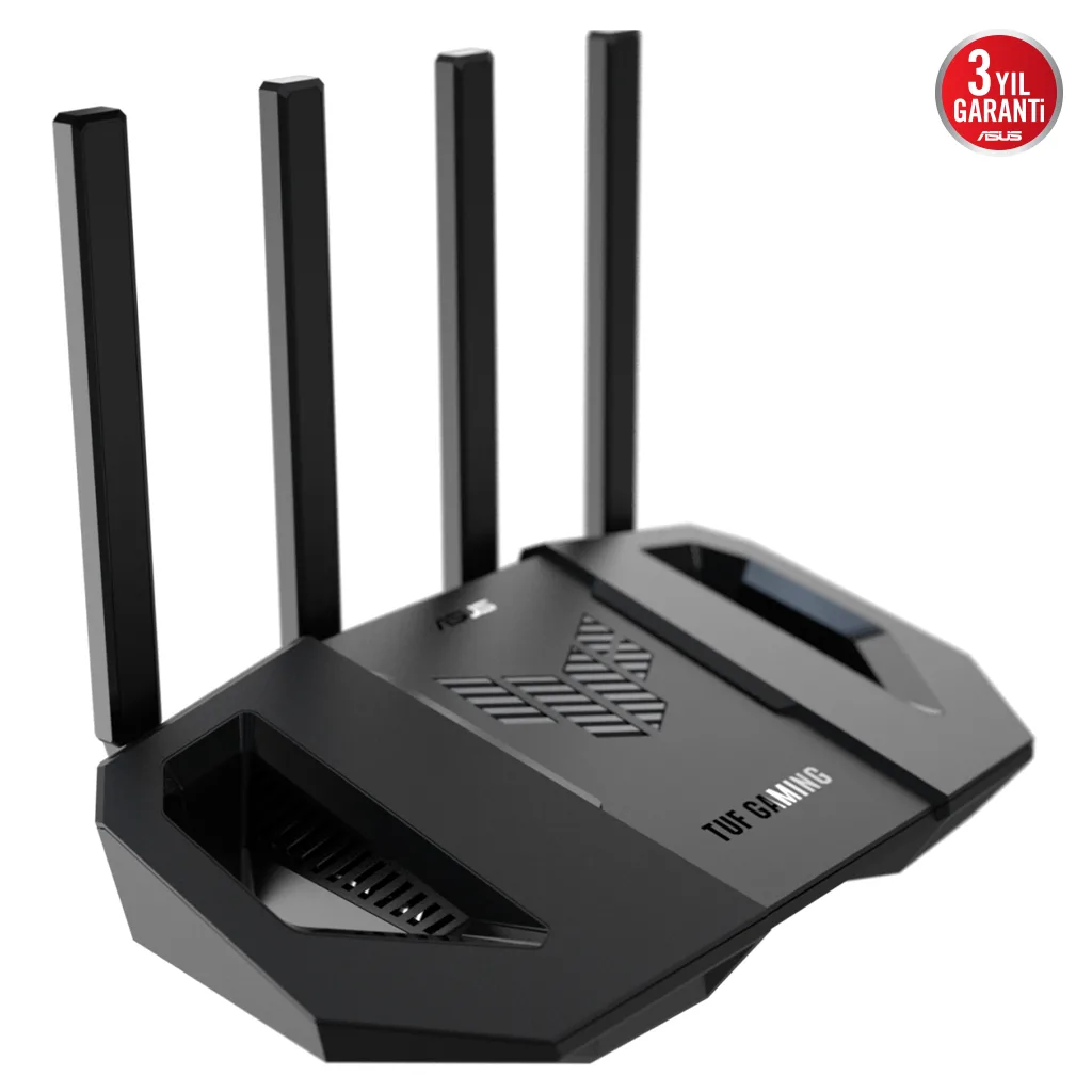 ASUS TUF-BE3600, BE3600, 4 Port, 3600Mbps, Dual Band, WİFİ 7, AiMesh, AiProtection Pro, GAMING Extendable Router