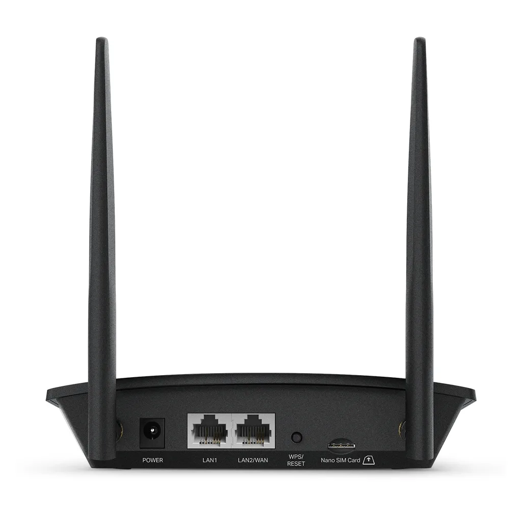 TP-LINK TL-MR100, 2Port, 300Mbps, 2,4Ghz Wifi, Masaüstü, LTE Micro Sim Kart Takılabilir 3G-4G Destekli Router