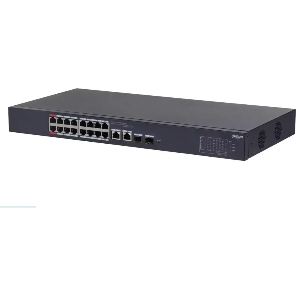 DAHUA CS4220-16GT-135, 16Port, Gigabit, PoE 135W, 2 Port Gigabit Uplink, 2 Port SFP Gigabit Combo, Cloud Yönetilebilir,
