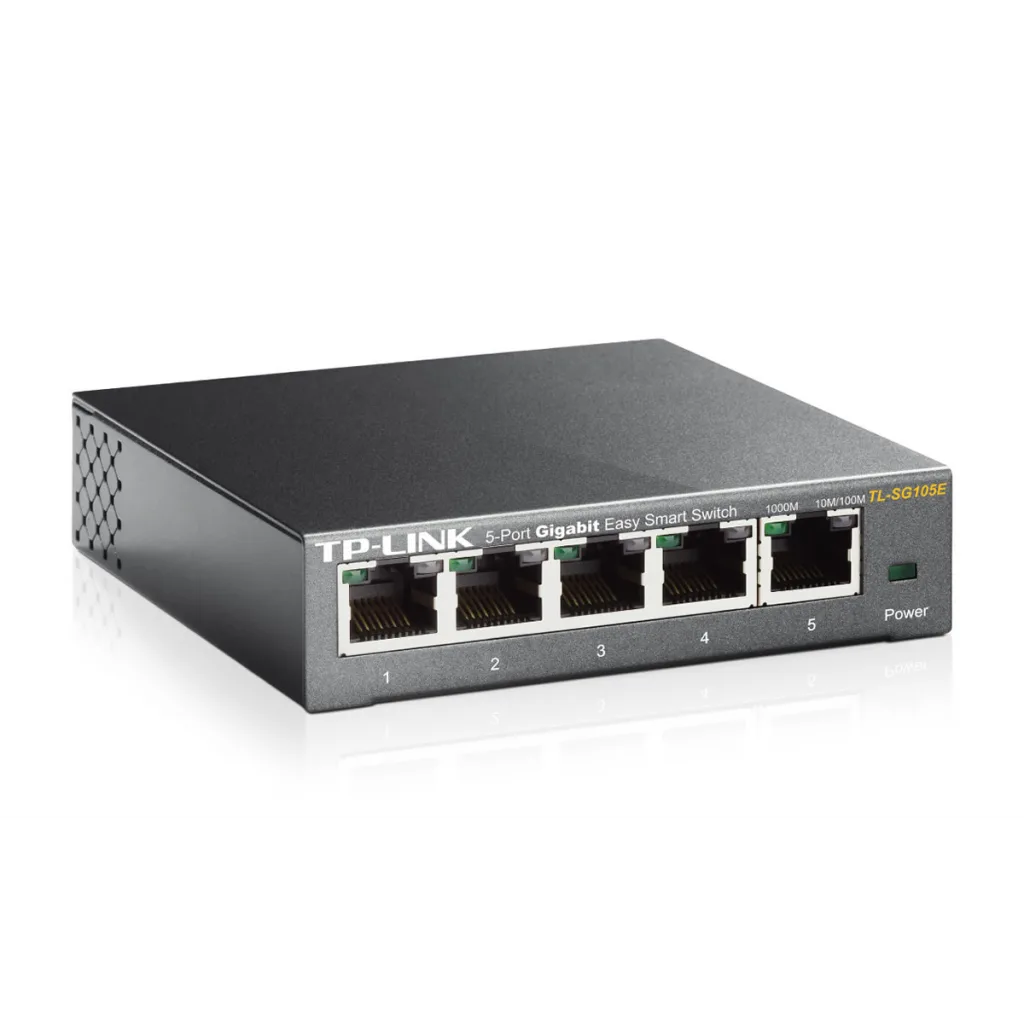 TP-LINK TL-SG105E, 5 Port, GigaBit, Easy Smart, Yönetilebilir, Metal Kasa, Masaüstü Switch