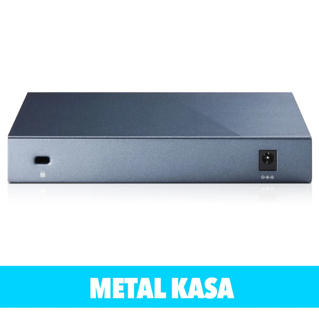 TP-LINK TL-SG108, 8 Port, GigaBit, Yönetilemez, Metal Kasa, Masaüstü Switch